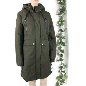 - Lucky Brand Women’s Parka w/ hood Army color Medium